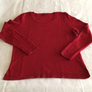 Talbots Red Long-Sleeved Scoop Neck Sweater